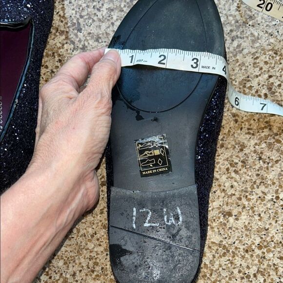 Dance 🕺 in Amalfi Purple Glitter ✨ & Sparkle ✨ Loafers 👞 👞 Sleek Slip-Ons 🪩 - Picture 11 of 17